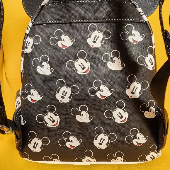 Loungefly Disney Parks Mickey Mouse AOP Faces Expressions Ears Mini Backpack NEW main image 7